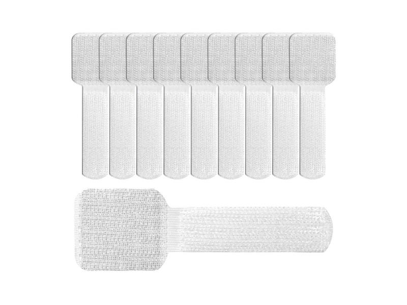 Label The Cable Velcro cable holder wall straps 9 cm white 10 pieces ...