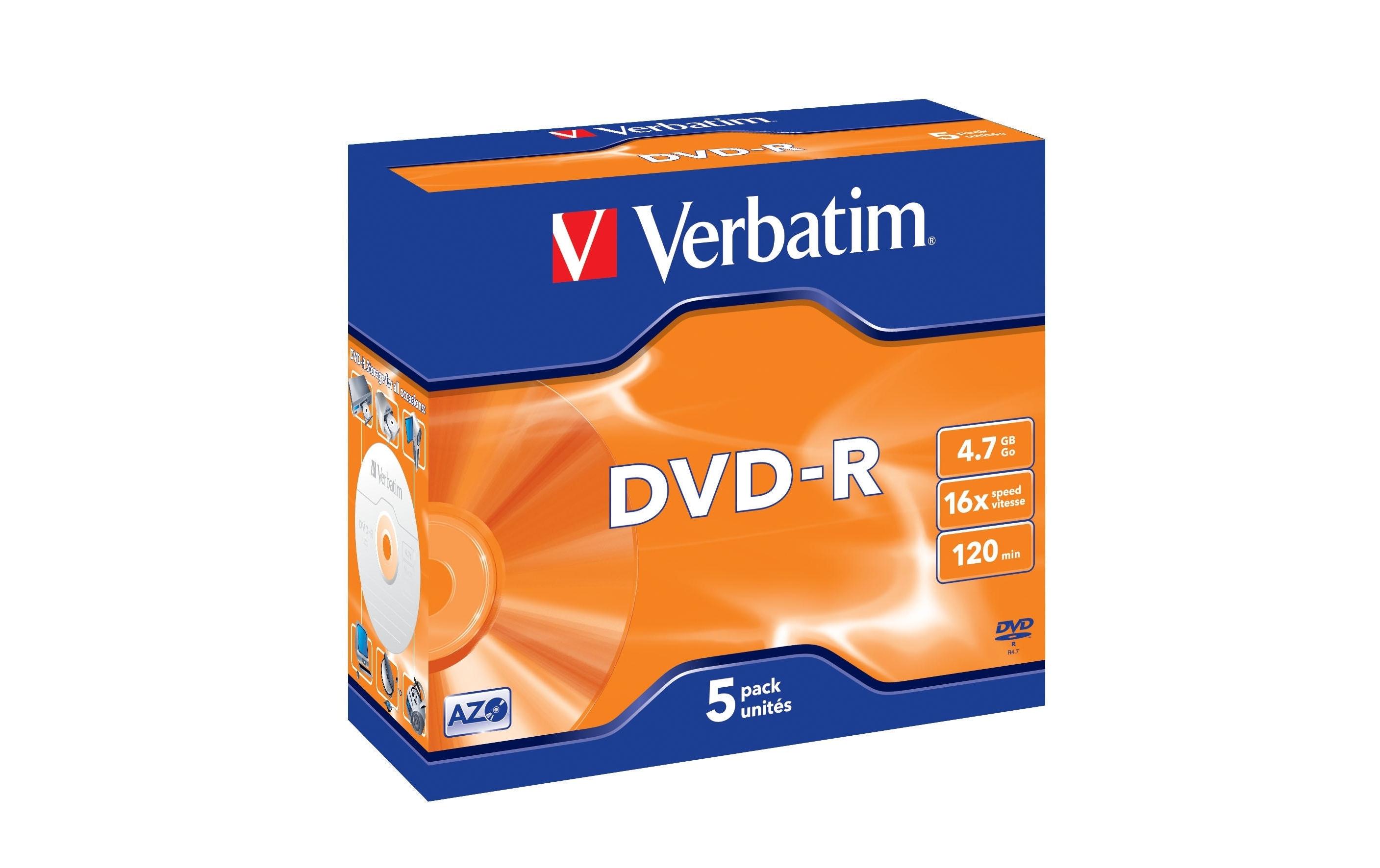 DVD vierge Verbatim DVD+R 16x. (boite de 100)