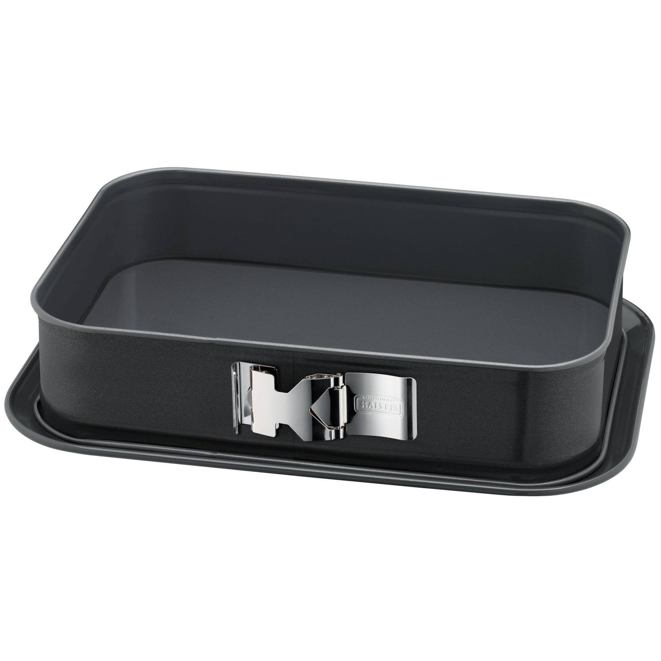 Kaiser Rectangular Springform Pan, Stainless Steel Black, 36 x 24 cm