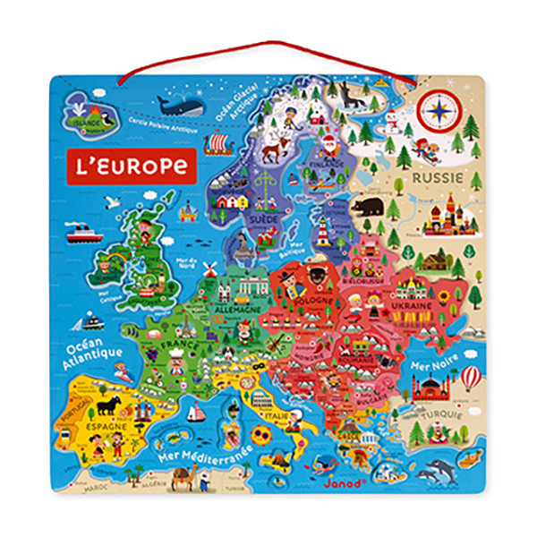 Janod Magnetische Karte Europa 45x45cm | Buchmann Direct Electronics AG