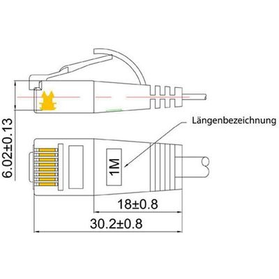 SLIM câble patch Cat 6, UTP, 0.75 m, vert Bild 4