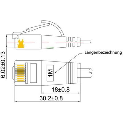 SLIM câble patch Cat 6, STP, 0.15 m, bleu Bild 2