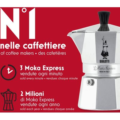 Bialetti Caffettiera Moka Express per 3 tazze Bild 4