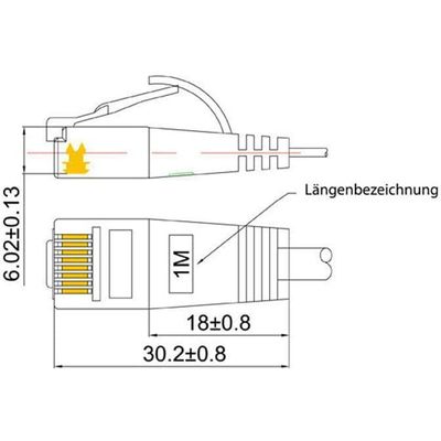 SLIM patchkabel Cat 6, UTP, 2 m, Grün Bild 6