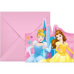 Procos 6 invitations Princess avec enveloppe