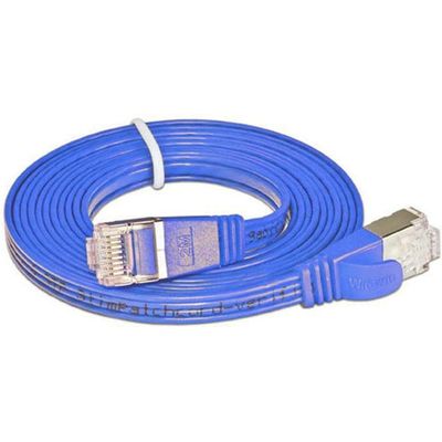 SLIM patchkabel  Cat 6, STP, 0.1 m, Blau