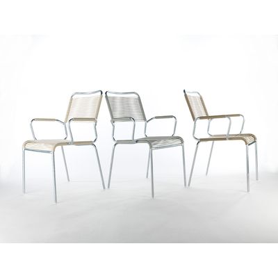 Schaffner Chaise spaghetti Rigi sans accoudoirs - Galvanisée à chaud - Marron pastel Bild 5