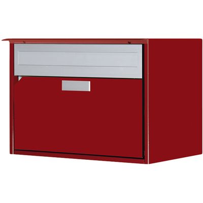 Huber Letterbox Alu400 ruby red RAL 3003