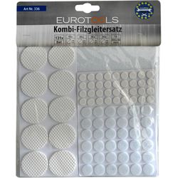 Eurotools Combination furniture glider set 131-piece felt+rubber