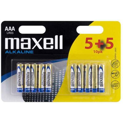 Maxell Batteria AAA 5 + 5 pezzi