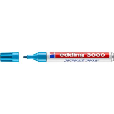 Edding Permanent-Marker 3000 Hellblau Bild 3