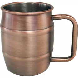 Piazza Set of 2 beer mugs 0.4lt antique copper