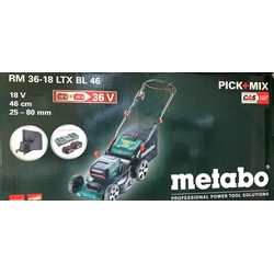 Metabo RM 36-18 LTX BL 46 18V Akku-Rasenmäher 2 x 5.2 Ah Akkus 601606650