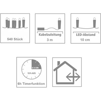 Ekström LED light curtain outdoor 540 LED Microlight 75x150cm Bild 3