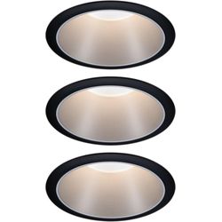 Paulmann Recessed spotlight Cole Coin 3-Stepdim Set, 18W,2700K,Black/Silver