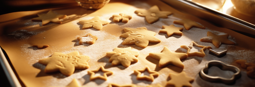 Formen und Backen Sie Ihre Weihnachtsplätzchen zur Perfektion.