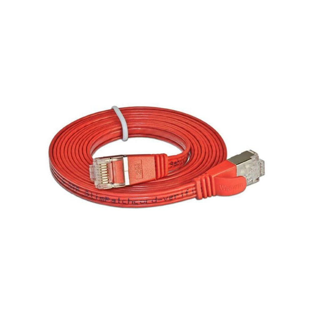 SLIM patchcord Cat 6, STP, 0.1 m, Red Bild 1