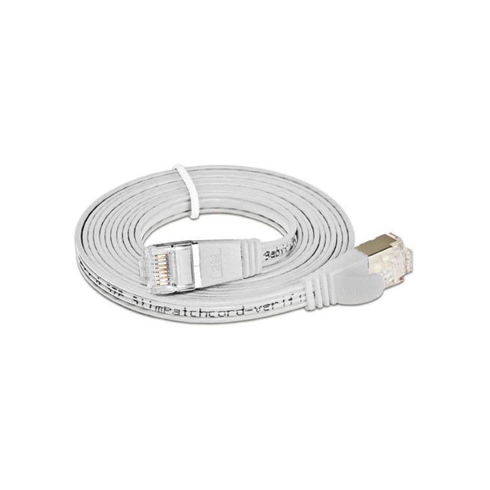 SLIM Câble patch Cat 6, STP, 1.5 m, blanc Bild 1