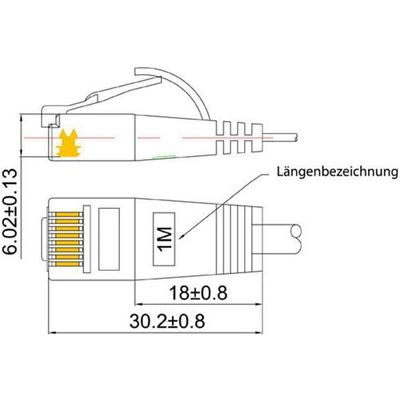 SLIM câble patch Cat 6, UTP, 10 m, orange Bild 2