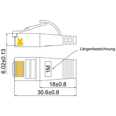 SLIM patchkabel  Cat 6, STP, 2 m, Grau Bild 7