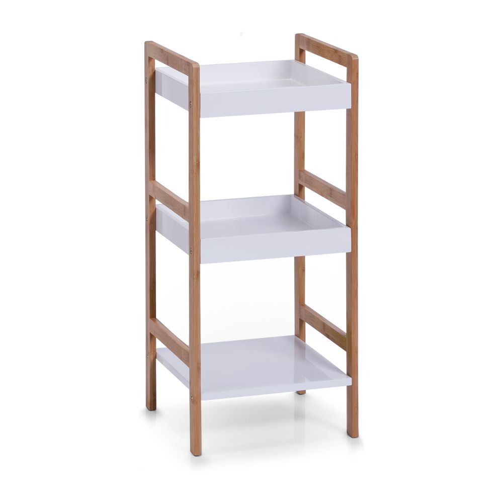 Zeller buy shelf 36x33x80cm Present 3 BambooMDF white at - shelves Standing with
