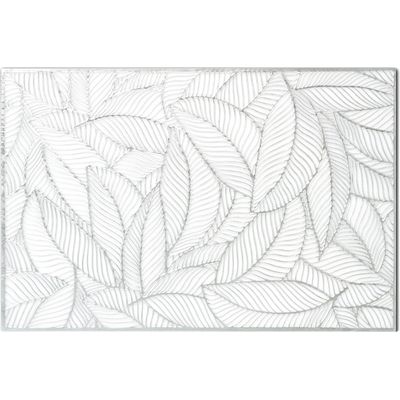 Zeller Present Placemat Fern PVC silver 45x30cm