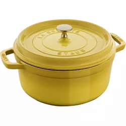 Staub Cocotte 24cm, rund, Citron, Gusseisen 3.7l