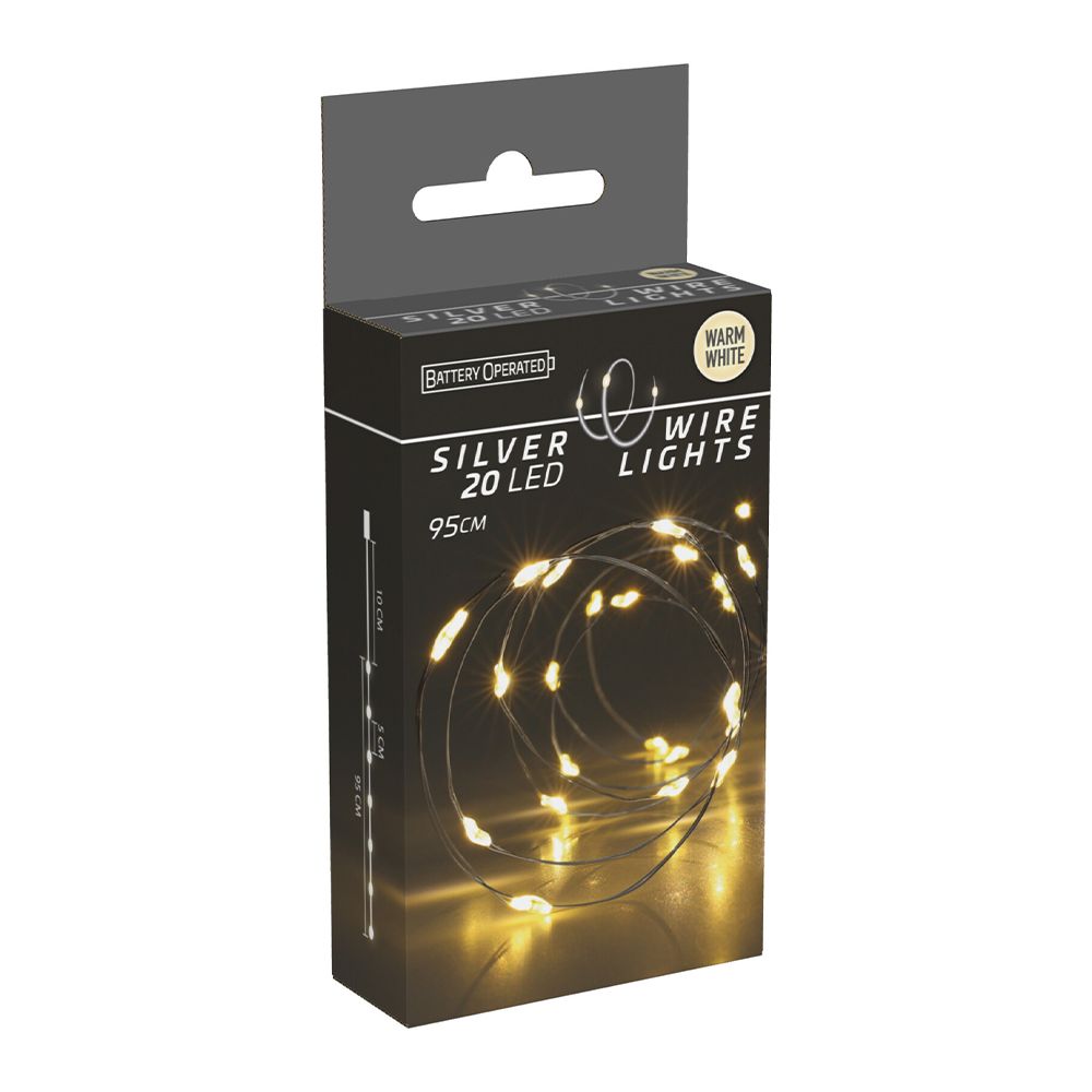 FS-STAR LED fairy lights micro LED 20 warm-white silver wire Bild 1