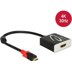 Delock adapter usb-c - hdmi, 4k, 20 cm schwarz