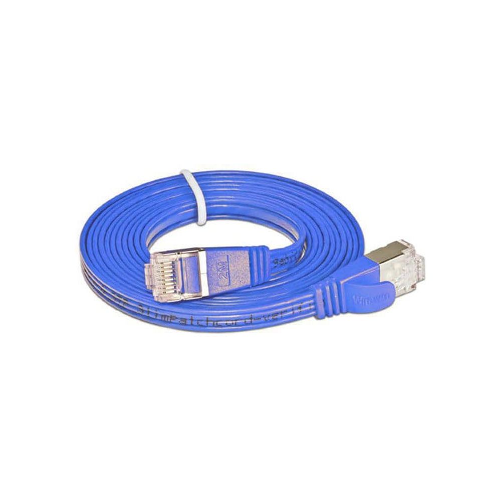 SLIM patchkabel  Cat 6, STP, 2 m, Blau Bild 1