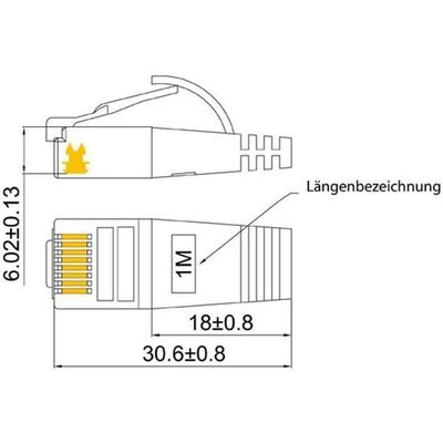 SLIM patchkabel  Cat 6, STP, 3 m, Gelb Bild 4