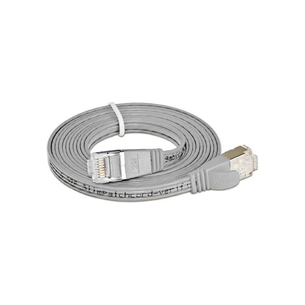 SLIM patchkabel  Cat 6, STP, 2 m, Grau Bild 1