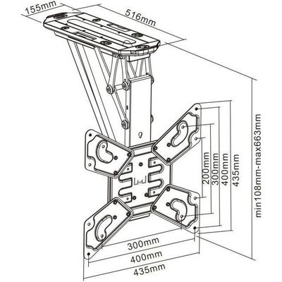 Multibrackets TV-Lift 1028 montaggio a soffitto, max. 30 kg Bild 11