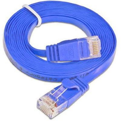 SLIM patchkabel Cat 6, UTP, 3 m, Blau Bild 2