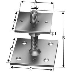 BMF Support feet PB 70 40 600 01