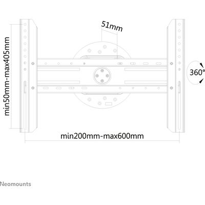 Newstar support mural led-wr100black noir Bild 7