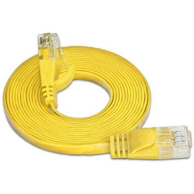 SLIM patchkabel Cat 6, UTP, 0.25 m, Gelb