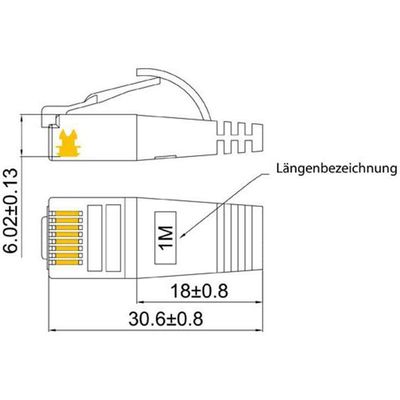 SLIM câble patch Cat 6, STP, 15 m, jaune Bild 7