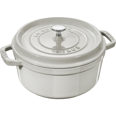 Staub Topf rund weiss truffle 2.6 lt., 22 cm