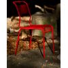 Schaffner Spaghetti chair Säntis without armrest - Hot Dipped Galvanized - Bordeaux thumb 3