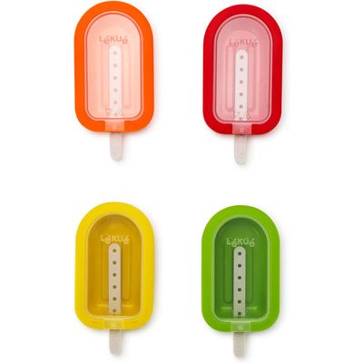 Lékué Sucette glacée Lolly, 4 pièces Jaune, vert, rouge, orange Bild 3