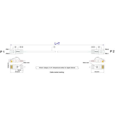 SLIM câble patch Cat 6, UTP, 0.15 m, jaune Bild 2
