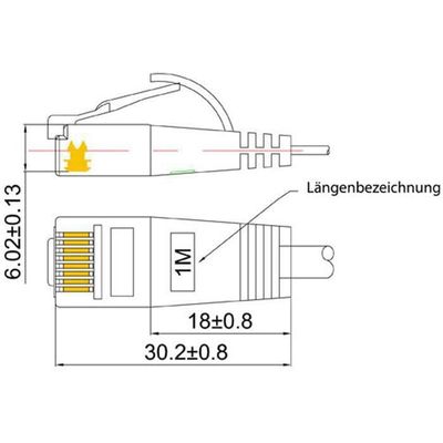 SLIM patchkabel Cat 6, UTP, 5 m, Violett Bild 4