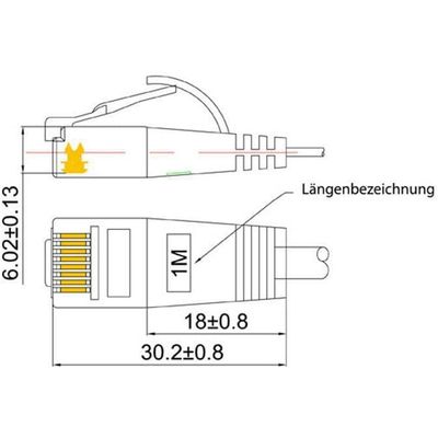 SLIM câble patch Cat 6, UTP, 0.75 m, orange Bild 5