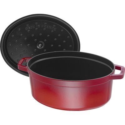 Staub Topf oval Vitamin Kirschrot 8 lt., 37cm Bild 5