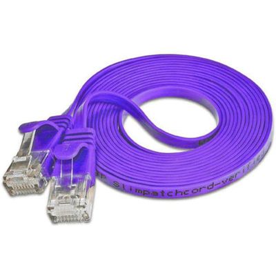 SLIM câble patch Cat 6, UTP, 0.75 m, violet Bild 4