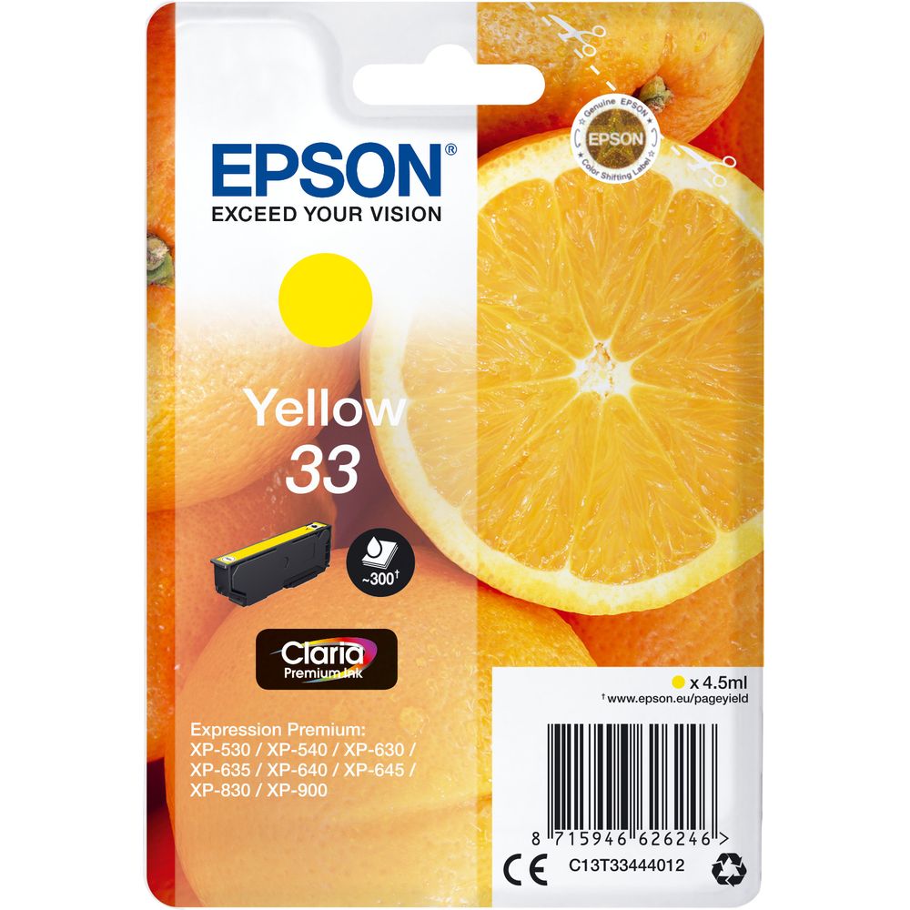 Epson Ink T33444012 Yellow Bild 1