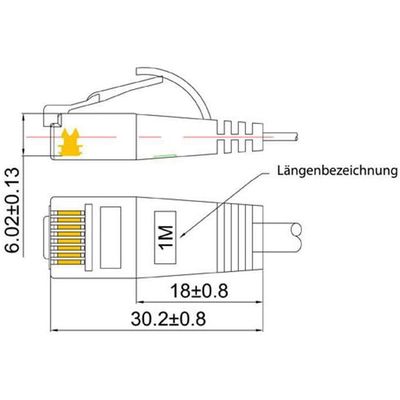 SLIM câble patch Cat 6, UTP, 0.5 m, orange Bild 2