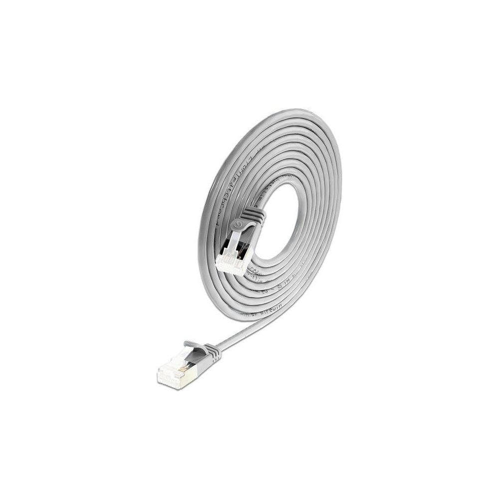 SLIM patch cable Cat 6A, U/FTP, 2 m, gray Bild 1
