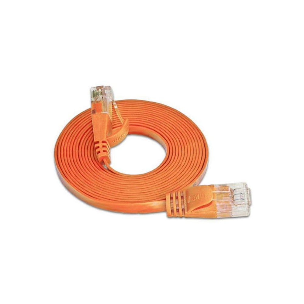 SLIM patchkabel Cat 6, UTP, 0.25 m, Orange Bild 1